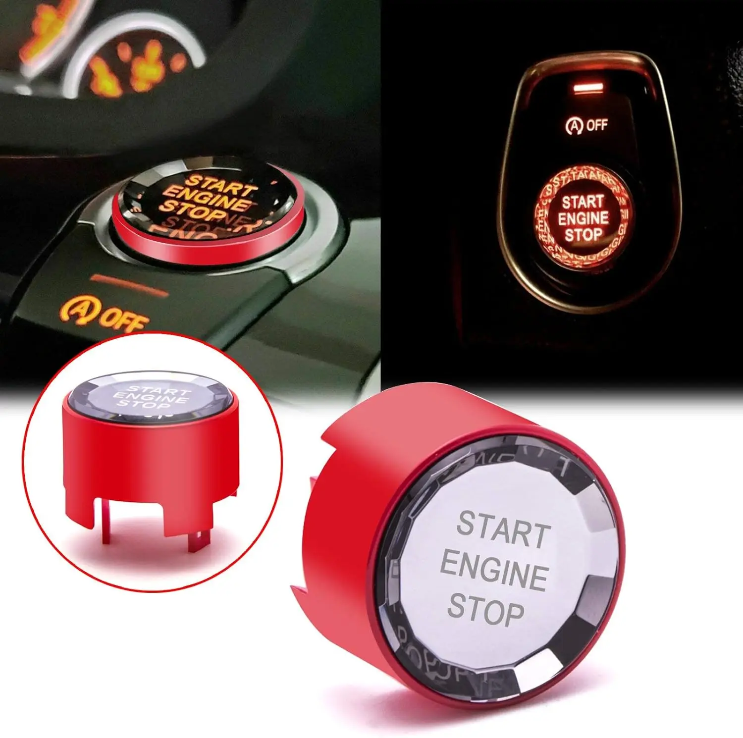 Crystal Style Engine Start Stop Switch Ignition Button fFit For BMW F Chassis F30 F10 F20 F22 F32 F15 F48