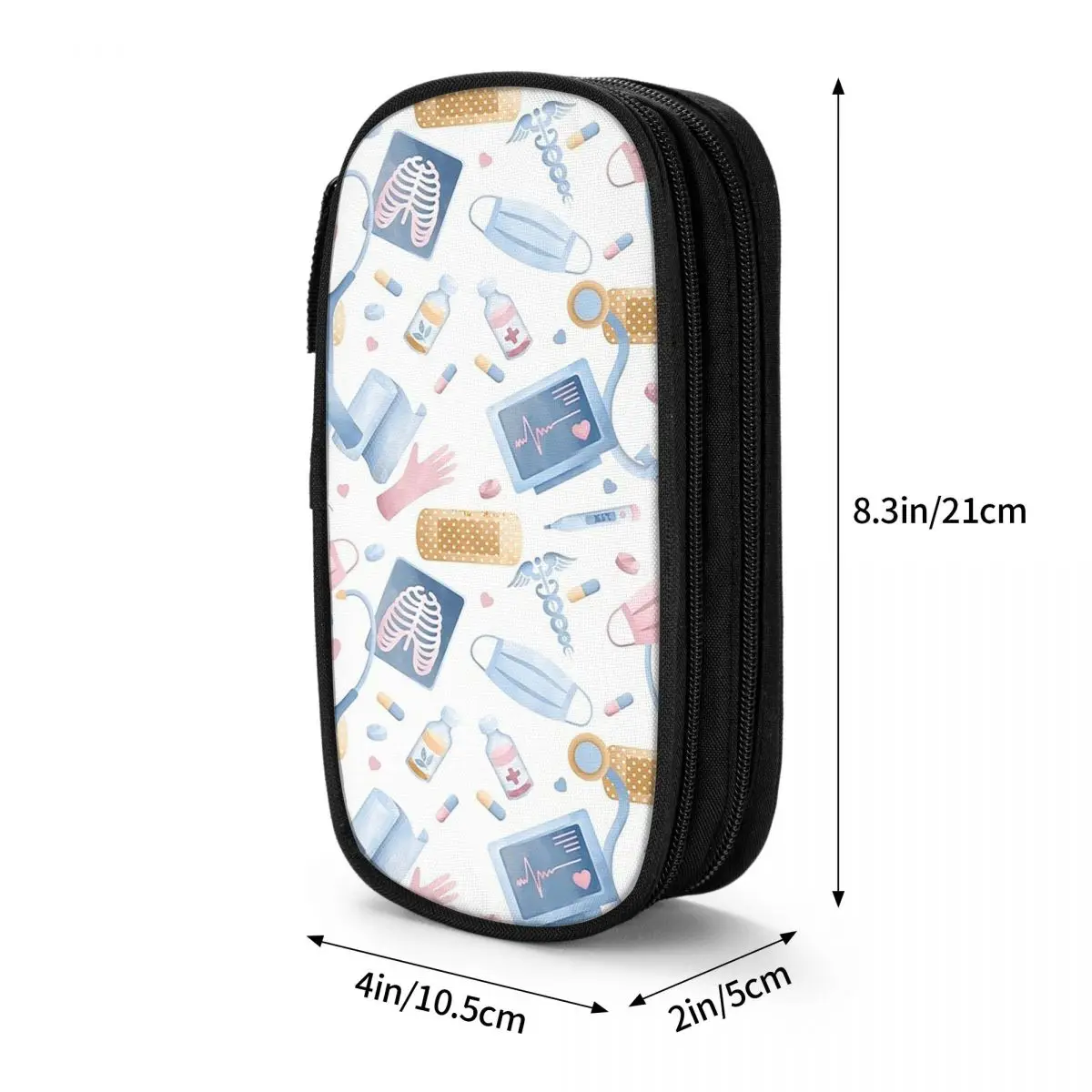 Watercolor Nurse Dr Medical Medical Equipment Pencil Case for Boy Girl  Pen Box Pencil Bag Stationery Supplies Pen Holder Bag