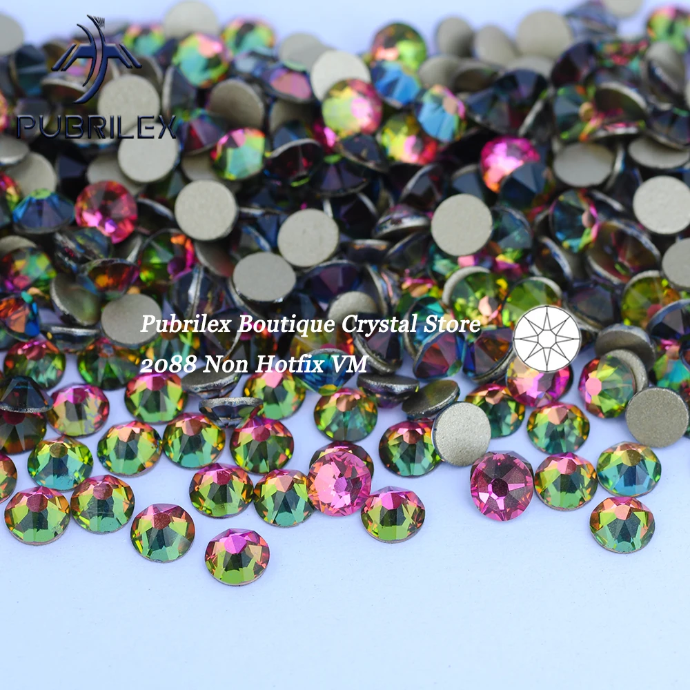 2088NoHF Charm 8 große 8 kleine 16-seitige Boutique-Kristall-Strasssteine ohne Hotfix SS16-SS40 für Gymnastik-Trikots und Hochzeitskleider – Detail 3