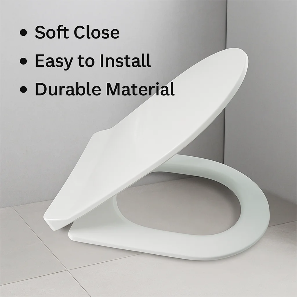 

Медленно закрывающееся сиденье для унитаза, тихо закрывающаяся крышка унитаза, легко чистится, для дома, отелей и коммерческих ванных комнат