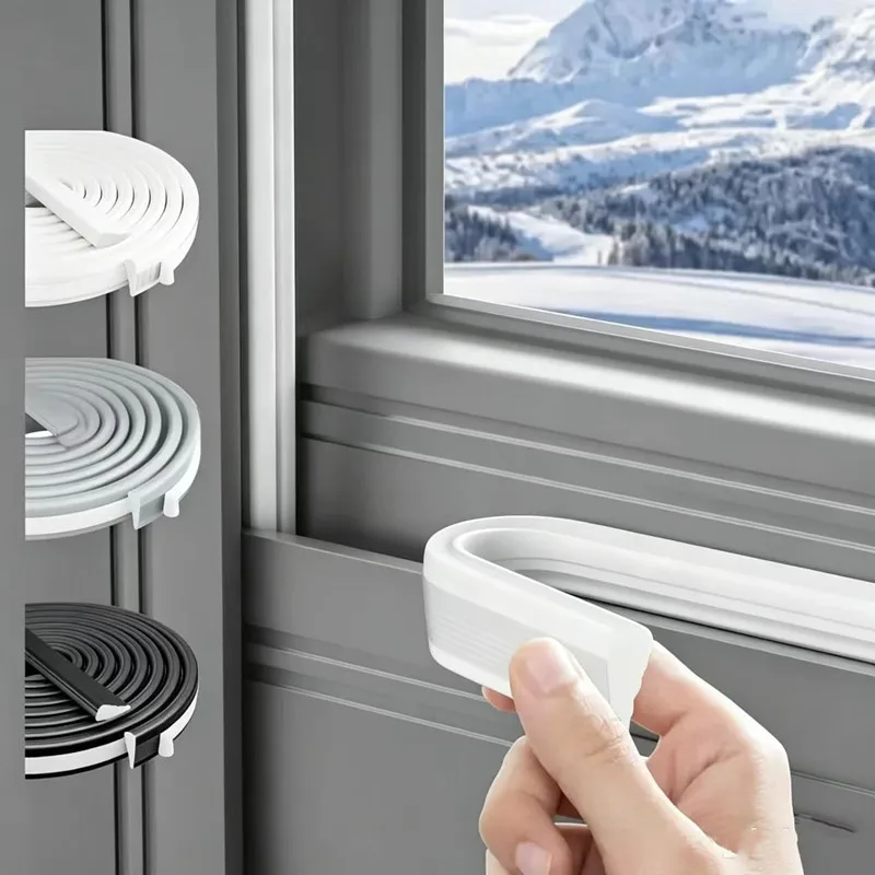 5M Door and Window Seals High Density PU Wedge Weather Stripping Seal Strip Doors Gap Filler Noise Blocker Foam Tape Sealing
