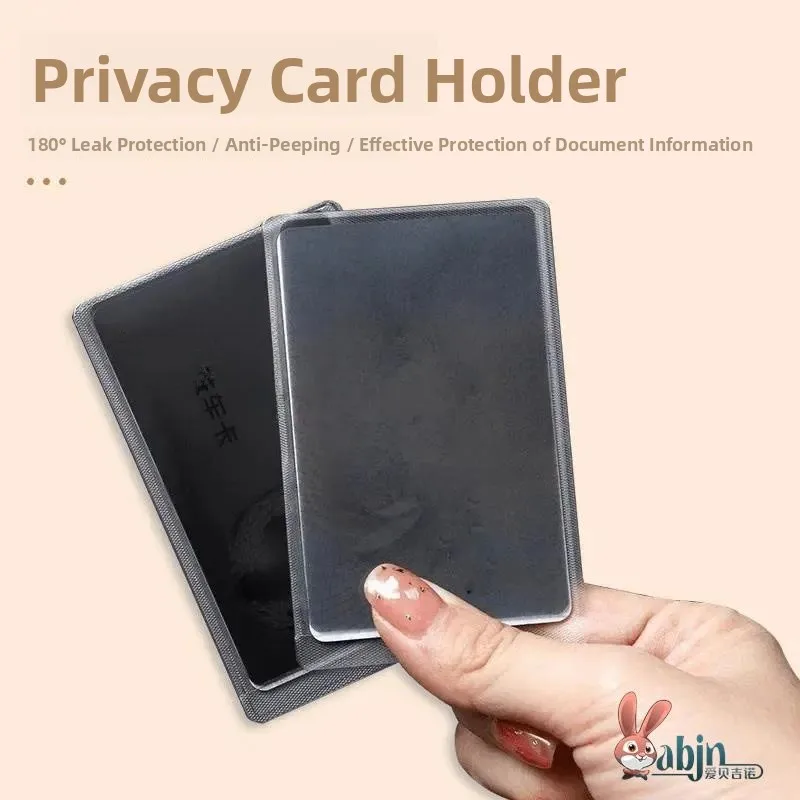 

Privacy Protection Card Holder Transparent Leakage Proof Travel Busin Trip Card Case School ID Credit Card Storage Cover