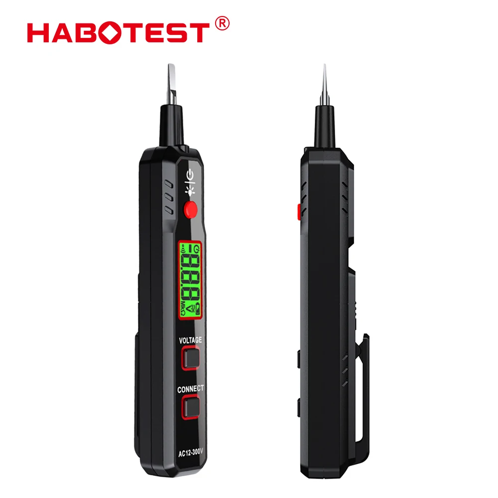 HABOTEST HT89 Non-Contact AC Voltage Tester 12-300V Digital Voltage Detector Electrician Tools Screwdriver Electric Test Pen