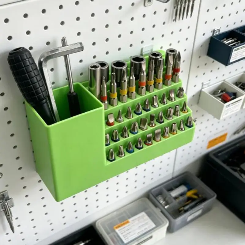 1Pc Drill Bit Organizer 20/50 Hole Screwdriver Head Storage Box Tool Holder Hex Shank Stand Board Accessory