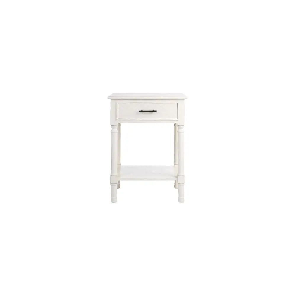 

Home Collection Peyton Distressed White 1-Drawer Lower Shelf Accent Table Acc5704A