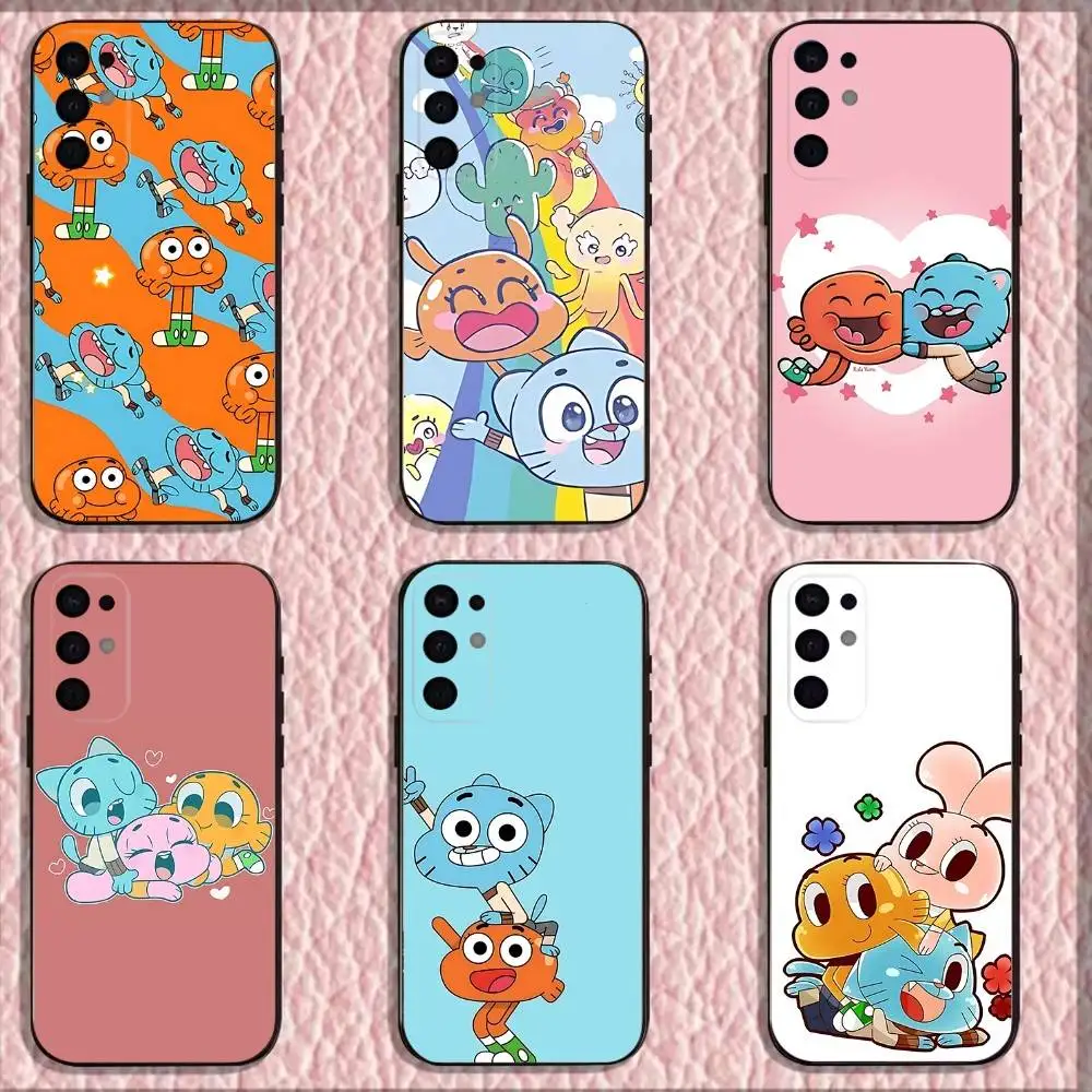 

G-Gumball And D-Darwin Phone Case For Samsung S 25,24,23,22,30,21,10,9,Ultra,Plus,Lite,FE,4,5G Black Soft Case