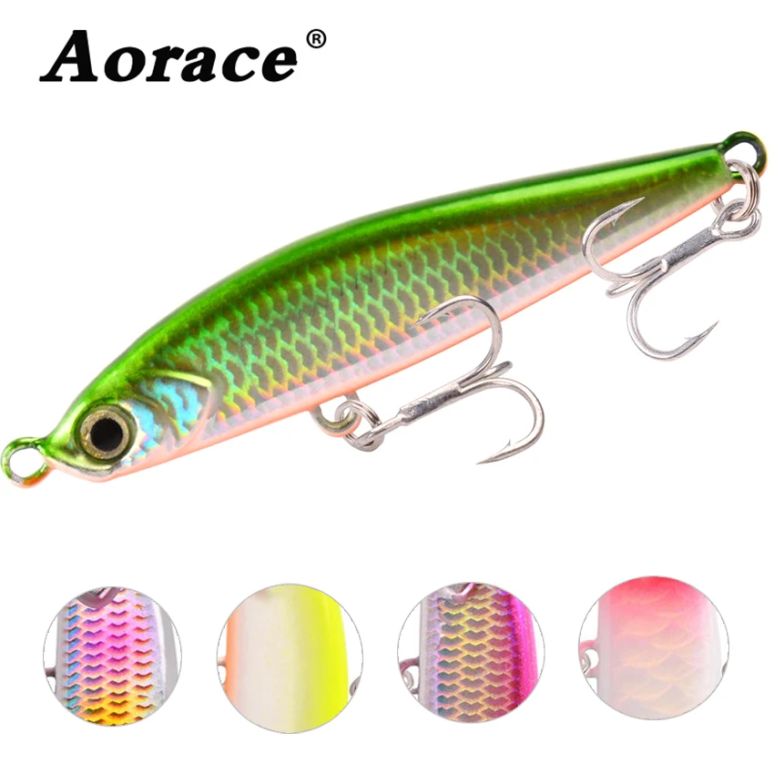 Aorace 5CM 10G 3D Eyes Metal Vib Blade Lure Sinking Vibration Baits Artificial Vibe for Bass Pike Perch Fishing 5 Colors