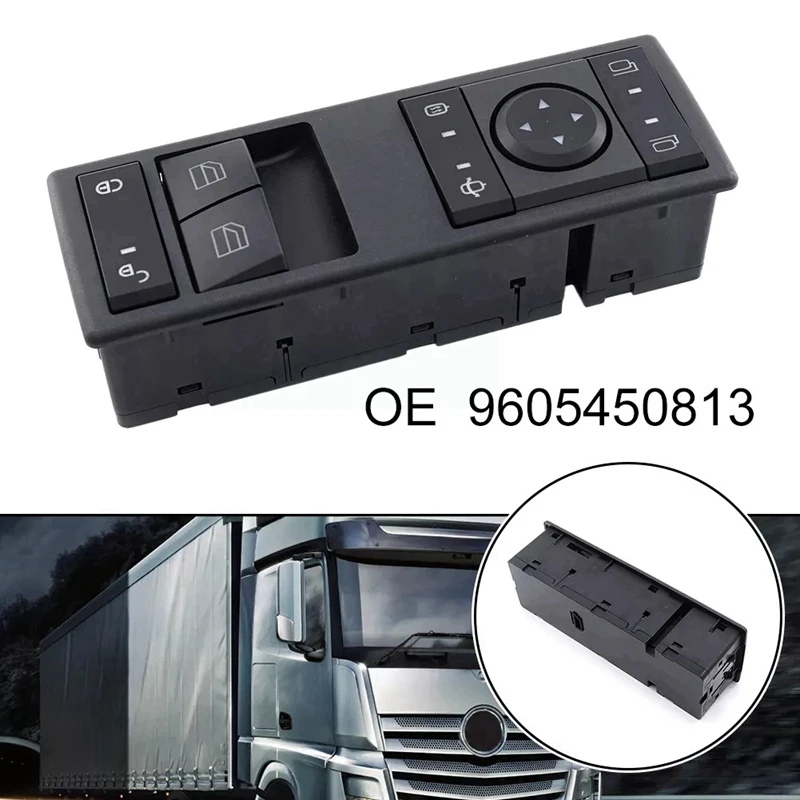 Car Power Window Switch For Mercedes Benz Truck Actros MP4 A9605451213 A9605450813 9605451213 9605450813