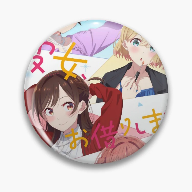 Kanojo Okarishimasu Badge Pins Funny Collar Custom Clothes Manga Metal Broches Broche Pins for Backpacks Fashion Manga