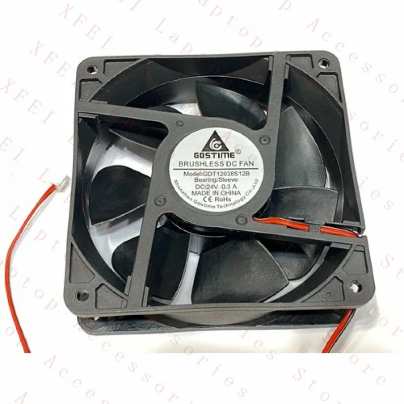 F DC 24V GDT12038S12B Cooling Fan 12cm 120x120x38mm 2pin quiet G24 12038