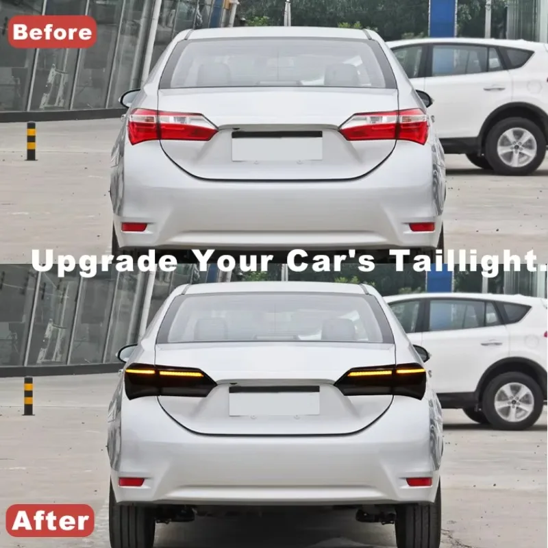 DK الحركة LED أضواء خلفية لتويوتا كورولا 2014-2019 11th الجنرال سيدان E210 مجموعة مصابيح خلفية للسيارة