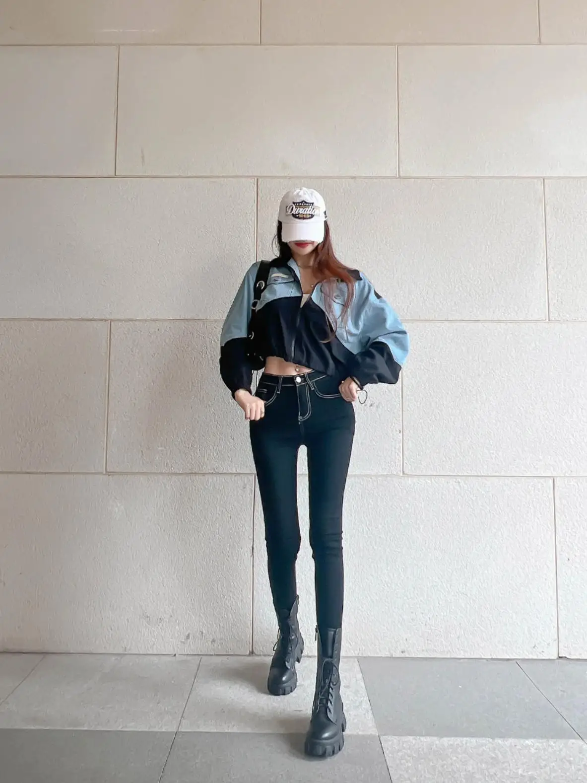 

High Waist Elastic Bandage Jeans Nine Points Pencil Slimming Faionable Bla ey with Hip Pad Women's Spring Autumn Denim