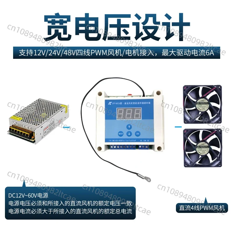 Chassis Cabinet Fan Temperature Control Speed Regulation 485 Serial Port PWM Temperature Control EC Fan EBM