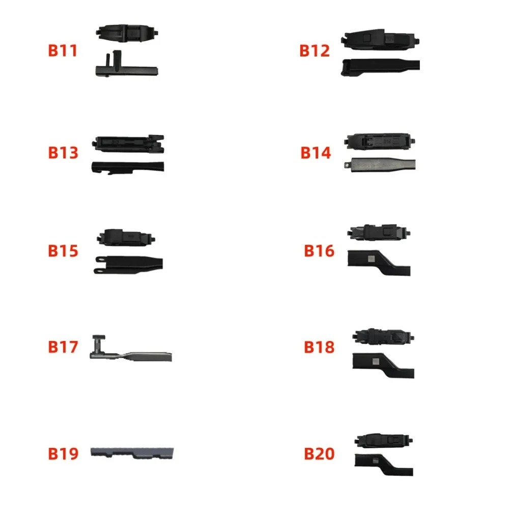 2PC Replaceable wiper connector for windshield wiper(only J-hook wiper connector,other connectors in the same shop another link)