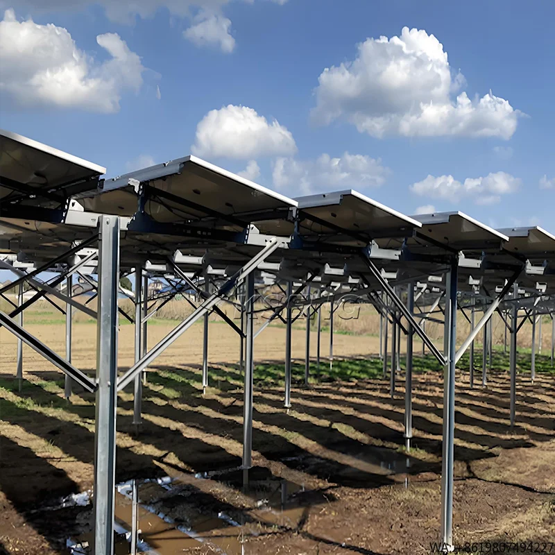 Carbon Steel Solar Farm Ground Mount Photovoltaic Construction Mounting System ISO9001/CE Certified 20-25 Year Service Life