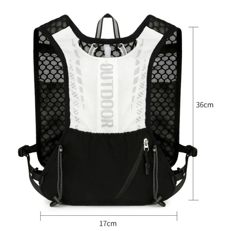 Reflective Running Hydration Vest for Men and Women Adjustable Lightweight Backpack for Hiking, Trail Running, Mountain Biking