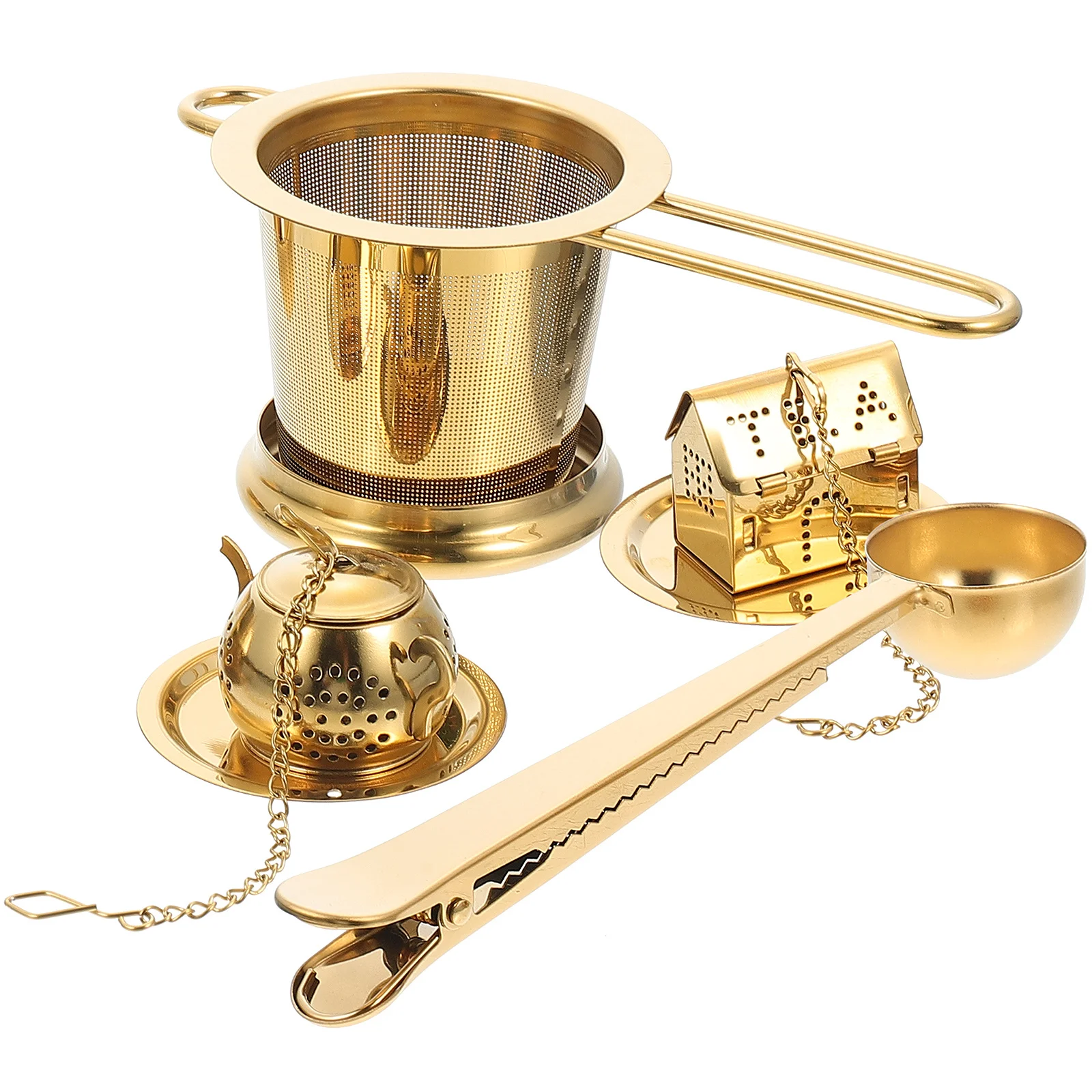 

1Set Tea Infuser Stainless Steel Loose Leaf Filter Spoon Basket Practical Tea Strainers for Home Teapot Strainers