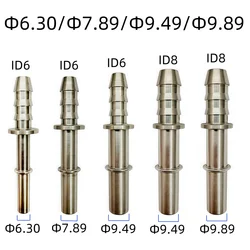 stainless steel male end piece 6.30 ID6male connector 7.89mm 9.49 ID8 universal auto Fuel line metal connector 2PCS a lot