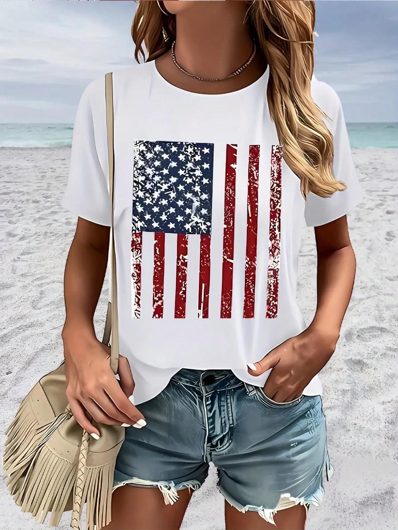 

Женская футболка «День памяти солдата», новый стиль, летняя мода, принт спереди, топ с короткими рукавами, подходит для дома, улицы