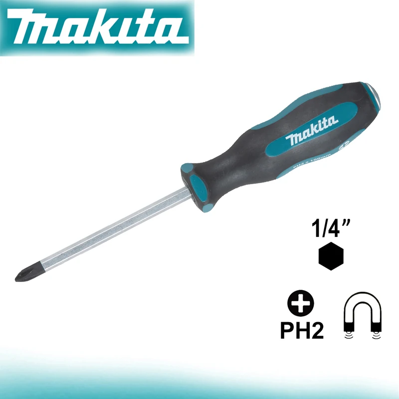Makita-hexagonal Eixo Passar Através Chave de Parafuso Resistente ao Desgaste Ergonômico High Torque Força Ferramentas Manuais B66070 Ph2