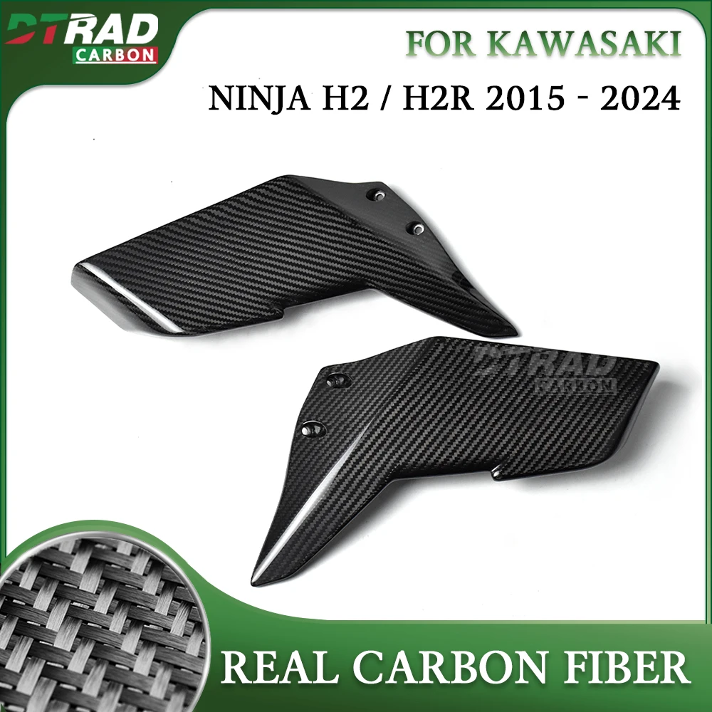 

For KAWASAKI H2 /R H2R 2015- 2023 2024 Carbon Fiber Accessories Second Generation Upper Fixed Winglets Air Deflector Fairing Kit