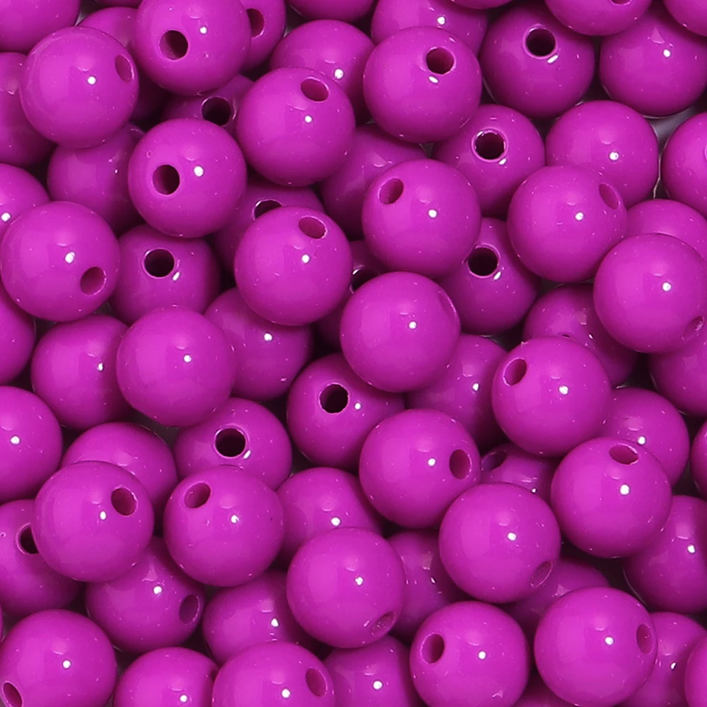 6/8/10/12/14/16/18/20mm Kleur Acryl Ronde Kralen Bal Losse Spacer Kralen Voor Sieraden Maken DIY Armband Ketting Accessoires