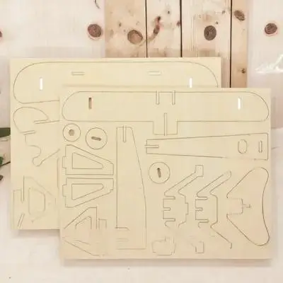 

Wooden DIY Airplane 3D Assemble Plane Blank Painting Puzzle Educational Gift Craft Improve Kids Creativity Skills