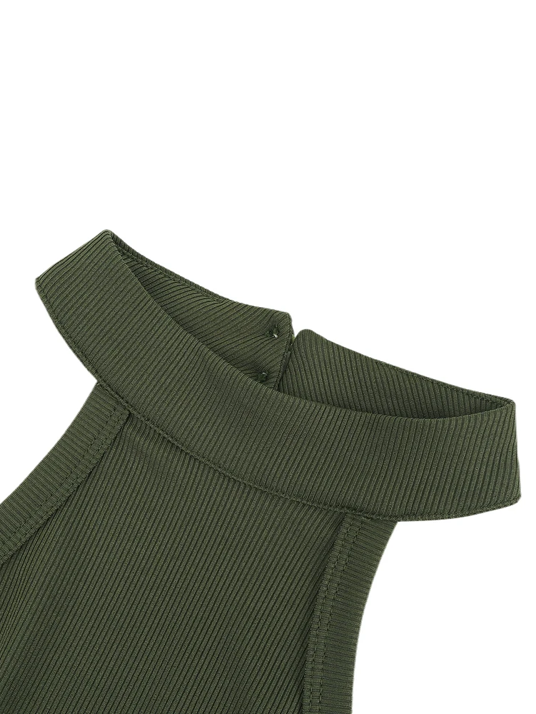 2026 Sommer Neuerscheinung: Europäischer & Amerikanischer Y2K-Style Sexy Rückenfreier Neckholder Ärmelloses Strick-Tanktop für Damen – Modisch – Detail 8