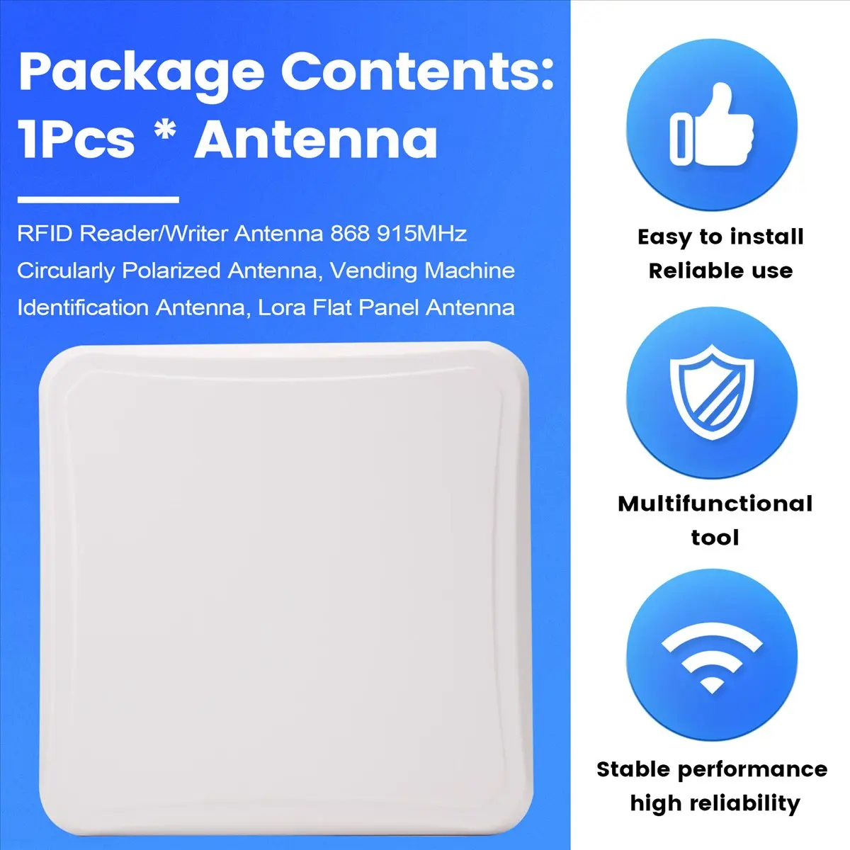 a94z]-rfid-reader-writer-antenna-868-915-mhz-10db-circularly-polarized-identification-antenna-lora-flat-panel-antenna-n-female