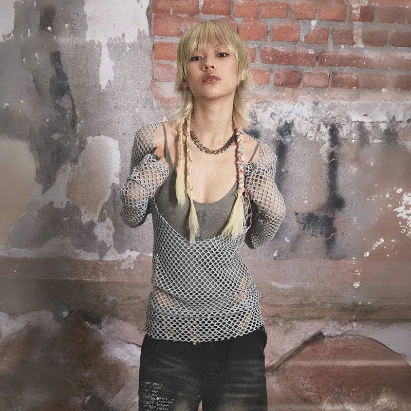 Karrcat Grunge Ästhetik aushöhlen Strick oberteile Ödland Punk Distressed Jumper trashy y2k faulen Stil Pullover High Street 90er Jahre