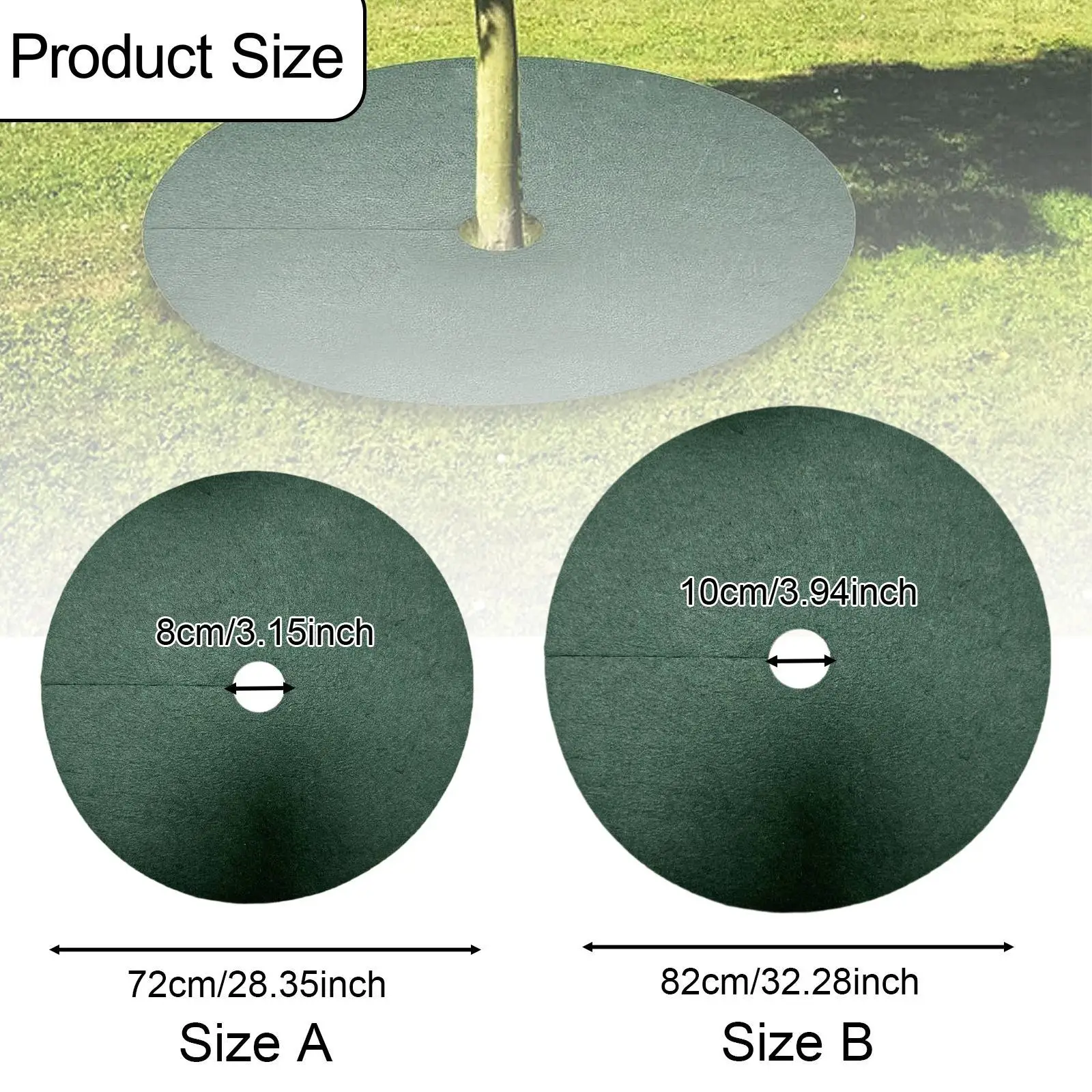 Reusable Weed Control Cloth Non Woven Tree Protection Mulch Rings Breathable Mats for Garden and Greenhouse