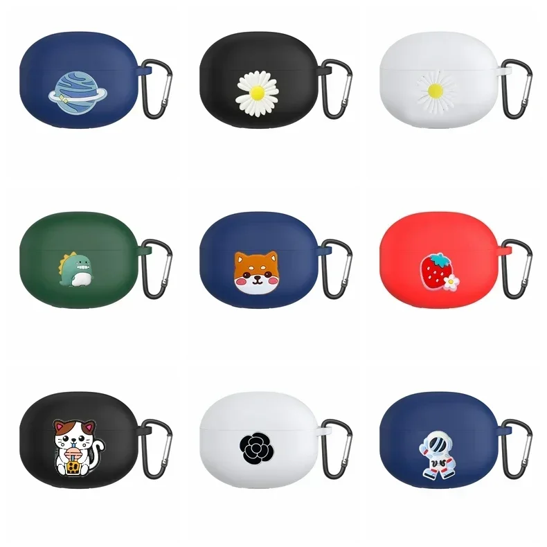 Funda de silicona con dibujos animados de Bowers & Wilkins Pi8, bonita caja protectora para auriculares, animales divertidos