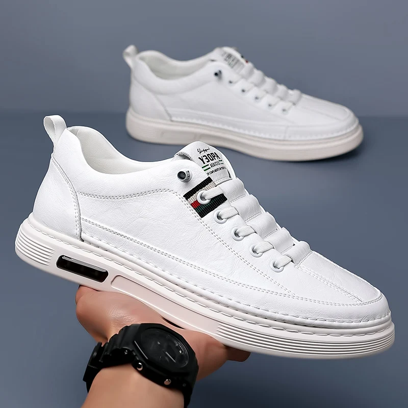 

Men's Shoes Spring and Autumn Style 2024 New Trends Universal Men's Casual Shoes Board Leather Soft Sole Breathable Leather