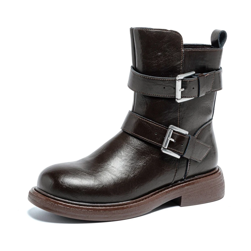 

CICIYANG Women's Knight Boots 2025 Autumn New Belt Buckle Fashion Ankle Boots Platform Female Winter Boots Handmade