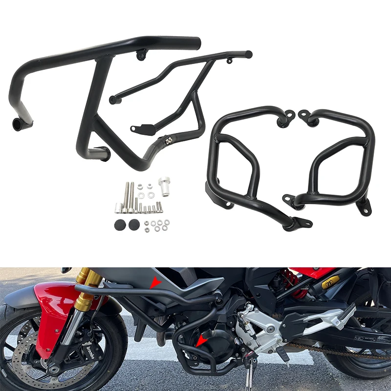 Motorcycle Upper Lower Engine Guard Crash Tank Bar Bumper Fairing Frame For BMW F900R F900XR F 900R F 900XR 2020 2021 2022 2023