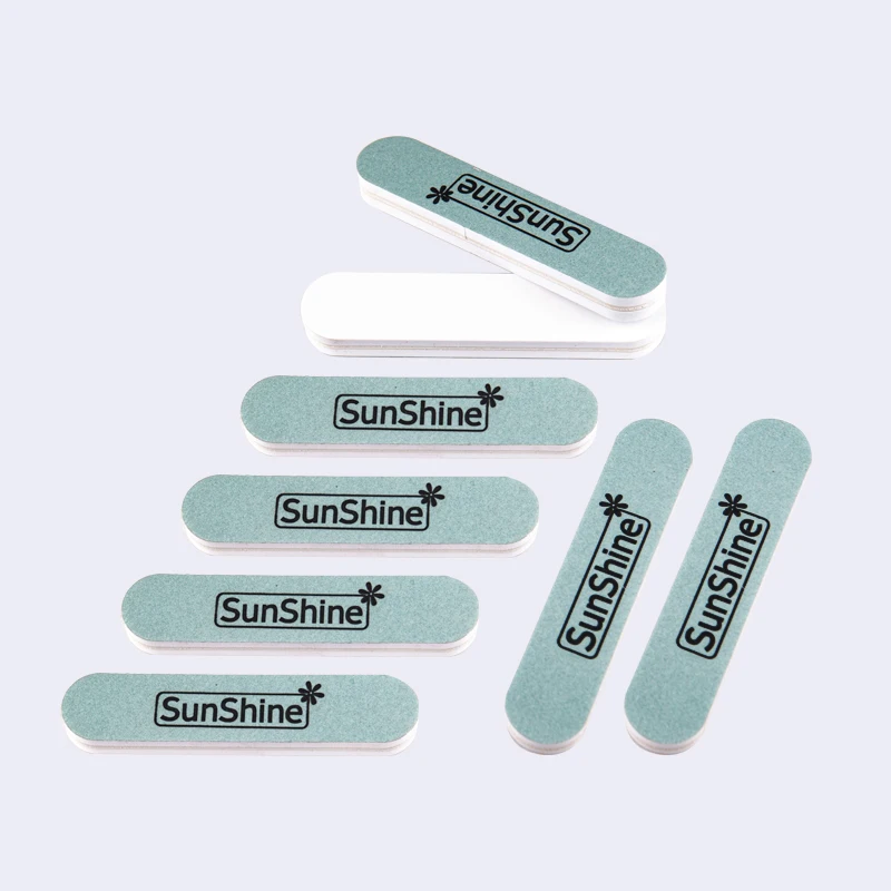 

30pcs/lot SunShine Double-sided Mini Nail File Blocks Sponge Nail Gel Polish Sanding Buffer Strips Polishing Manicure Tools