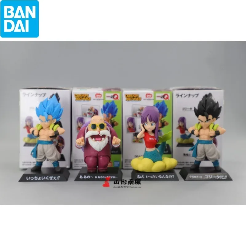 Bandai Glasses Factory Q Version of Dragon Ball King of The World Turtle Immortal Mermaid Gojita Model Collect Boy Toys Figure