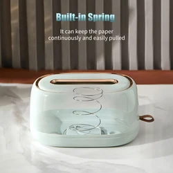 Tissue Box  Desktop Wall-mounted Tissue Box Cover Paper Towel Dispenser Paper Extraction Dispenser for Home Holder With Spring