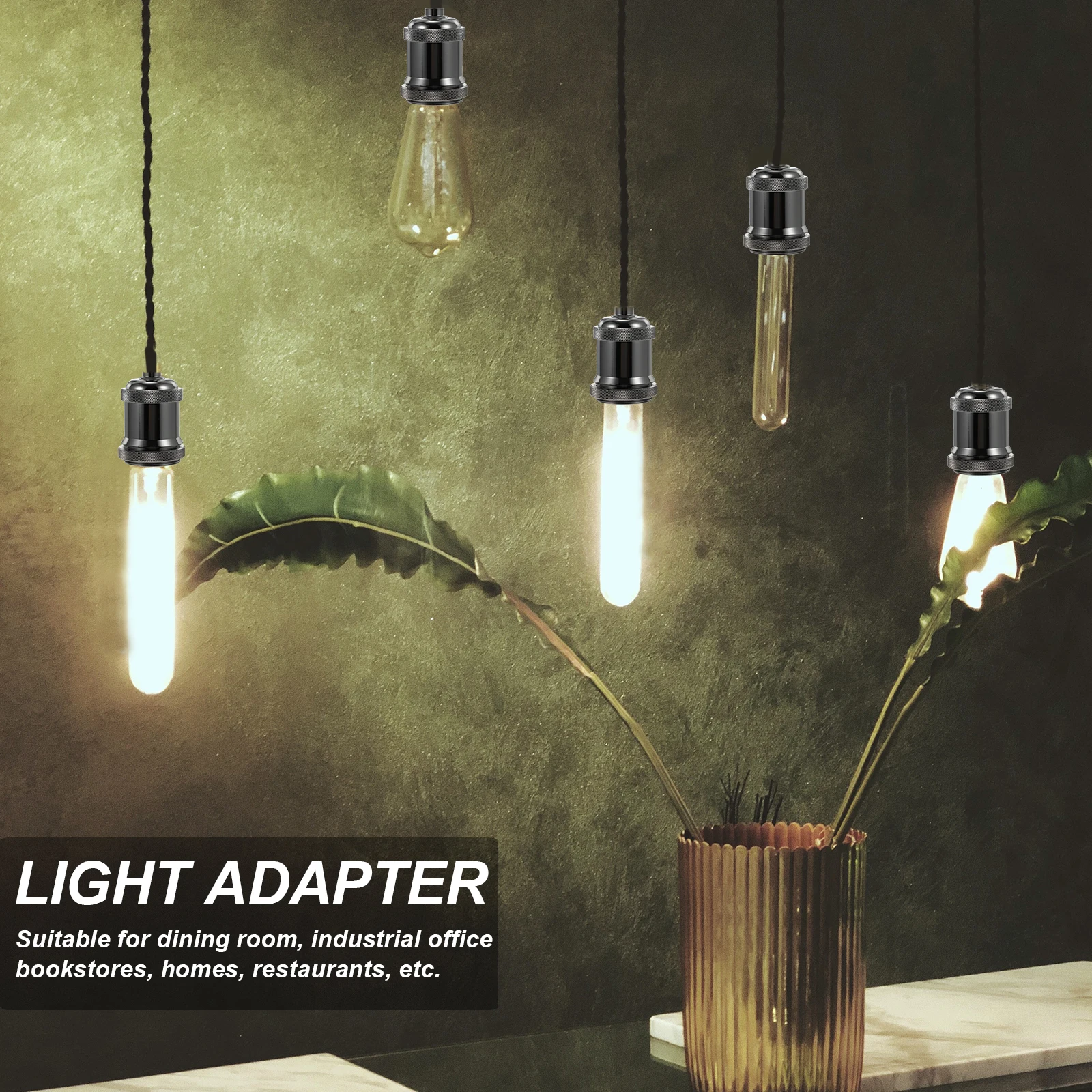 

6 шт. ретро алюминиевый держатель лампы E27, цоколь для лампочки, люстра, подвесной адаптер E26, прочный промышленный домашний декор для столовой