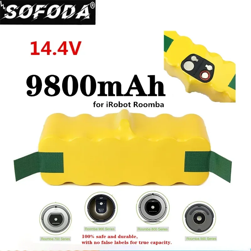 

IRobot Roomba Série 500 Aspirador de pó, 12800mAh, 14.4V, Bateria 9800mAh, 600, 700, 800, 620, 650, 770, 780, 580