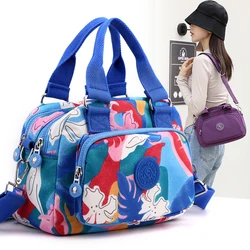 Pastoral style Cloth Crossbody Ladies Casual Shoulder Bag Nylon Waterproof Handbag Daily or Women Shopping Travel Messengerbag