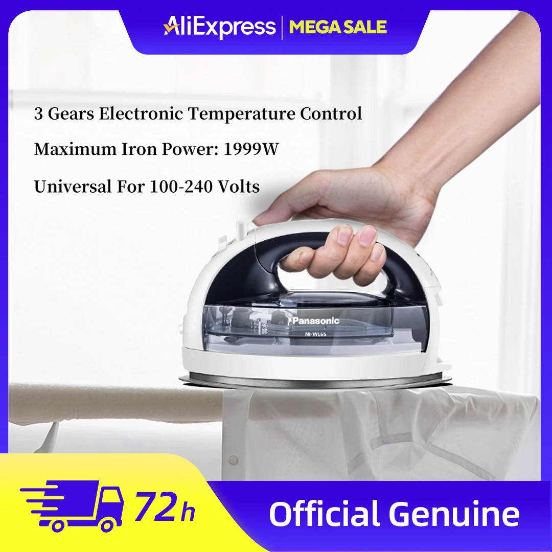

cordless Steam Iron Handheld 3-speed Adjustable Ironing Machine Portable Ceramic Bottom Plate 2400W Fabric Steamer Self-Cleaning