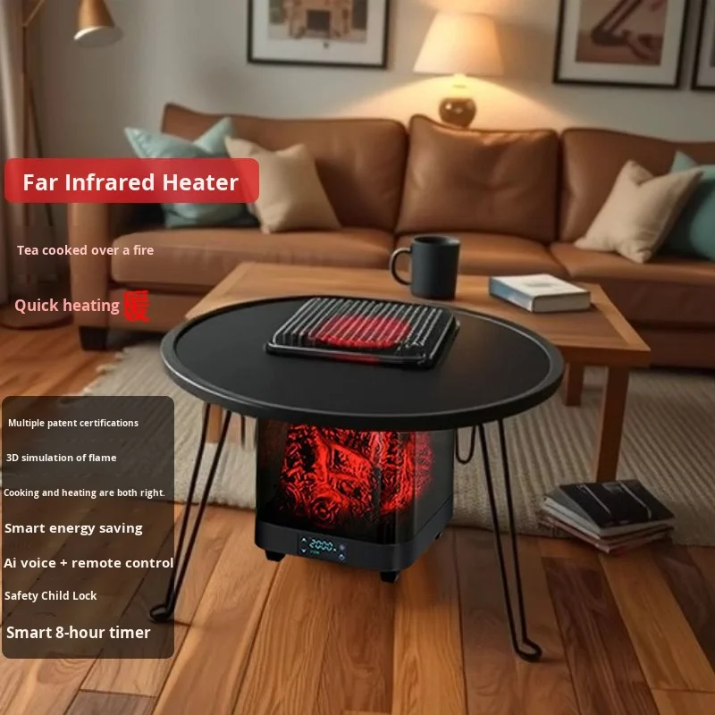 

Factory Simulated Flame Effect Far Infrared Electric Heater Energy-Saving Fast Heating Multi-functional Heater for Household