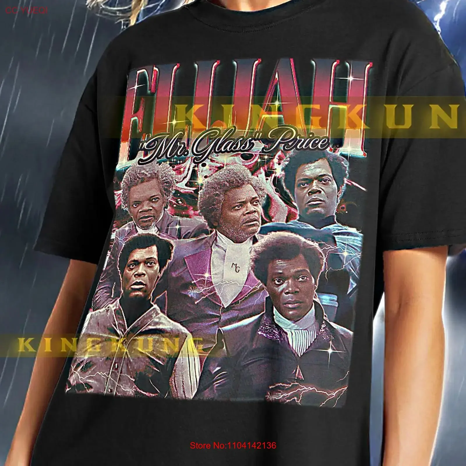 ELIJAH Mr GLASS PRICE T Shirt Retro Bootleg Vintage 90s Sci Fi Villain Saf vintage Washed Casual Soft fashion Breathable Unisex