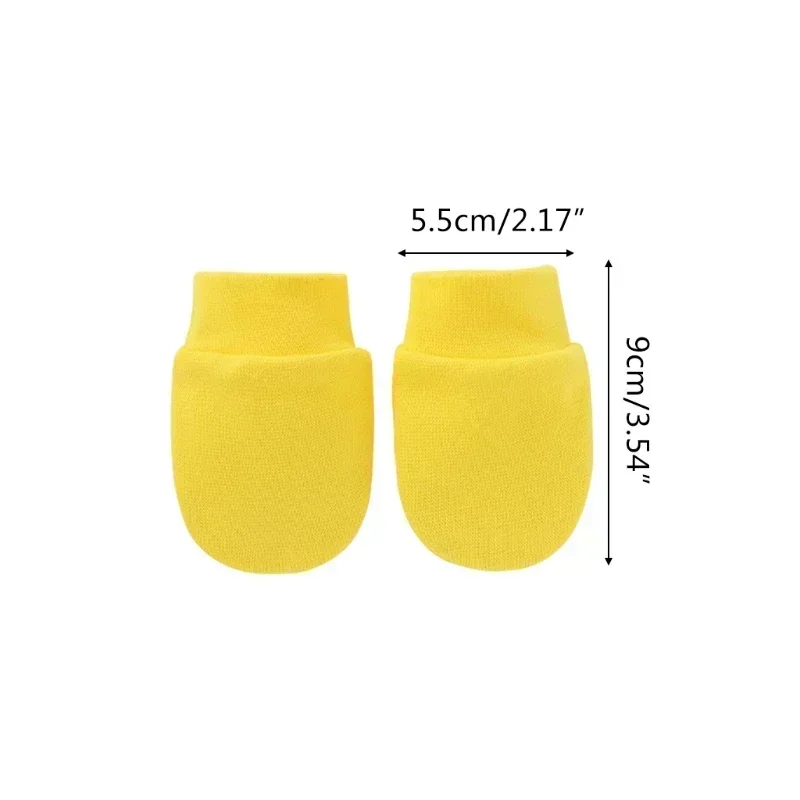 2PCS Baby Anti Scratching Soft Cotton Gloves Newborn Protection Face Scratch Anti-Grab Mittens Kids Infant Handguard Supplies