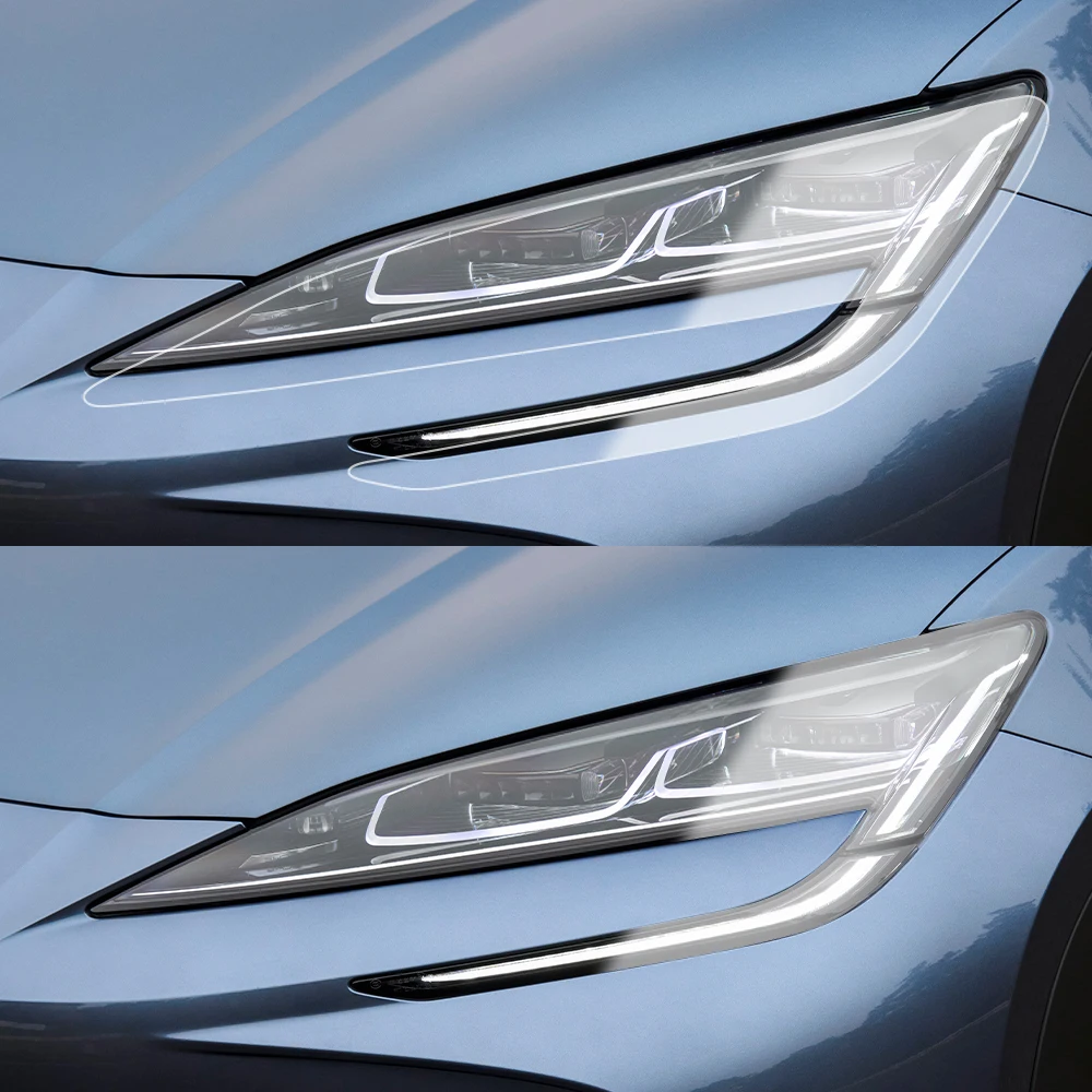 Smoke Black Car Headlight Protective Film for BYD Sealion 07 EV 2023-2025 TPU PPF Pre Cut Anti-Scratch Vinyl Wrapping Film