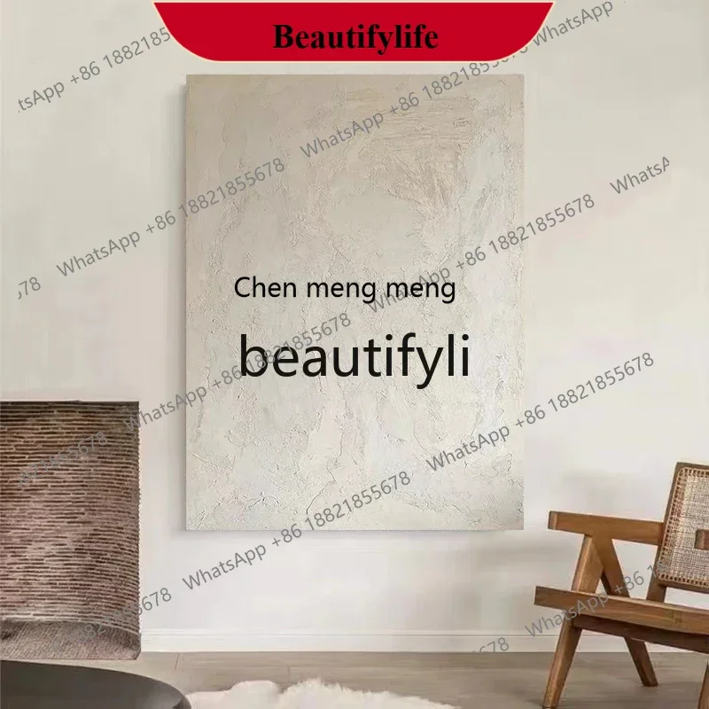 D178  Pure hand-painted oil painting wabi-sabi wind decorative painting entrance abstract  minimalist hanging painting