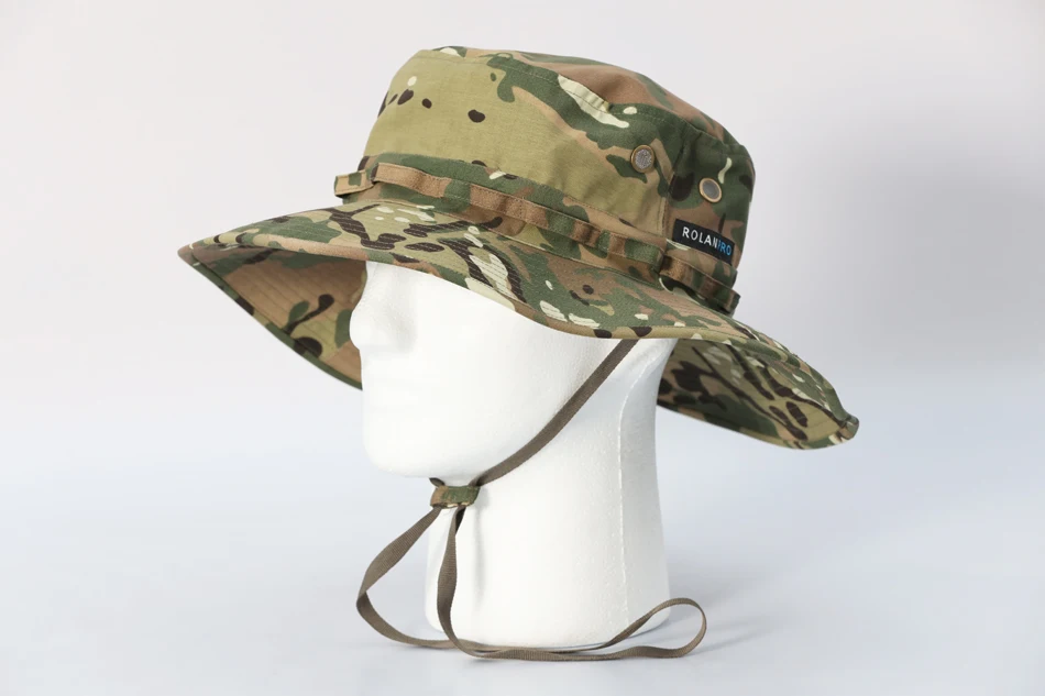 rolanpro-ユニセックス-mc-マルチカム迷彩登山キャップ女性のための夏の男のラウンドブーニー帽子軍事キャンプ屋外帽子