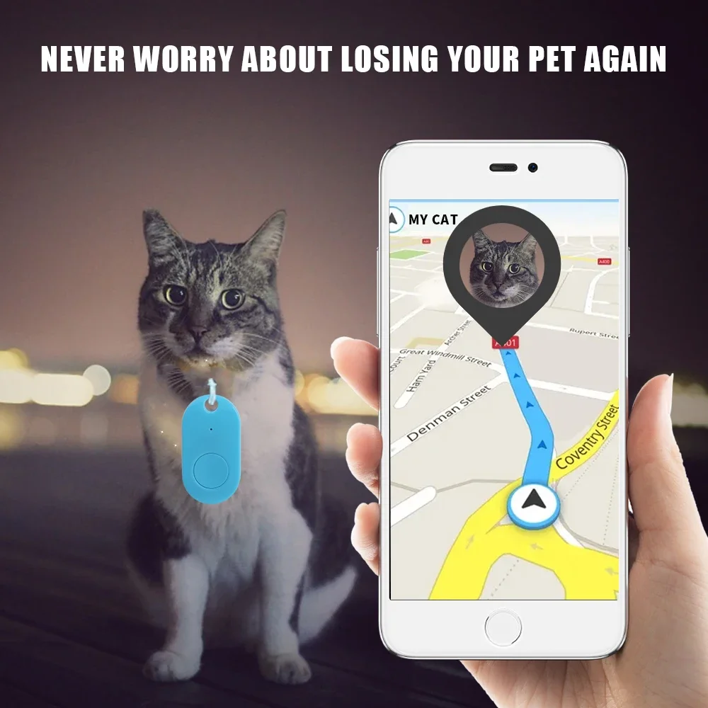 Pet GPS Tracker Smart Locator For Cat Dog Anti-lost GPS Tracking Device Portable Mini Bluetooth Trackers Anti Lost Finder Tools