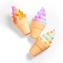 Children's Pinch Music Baby Toys for Stress Relief Ice Cream That Will Bounce Safe and Healthy Silicone Toy Baby Accessories